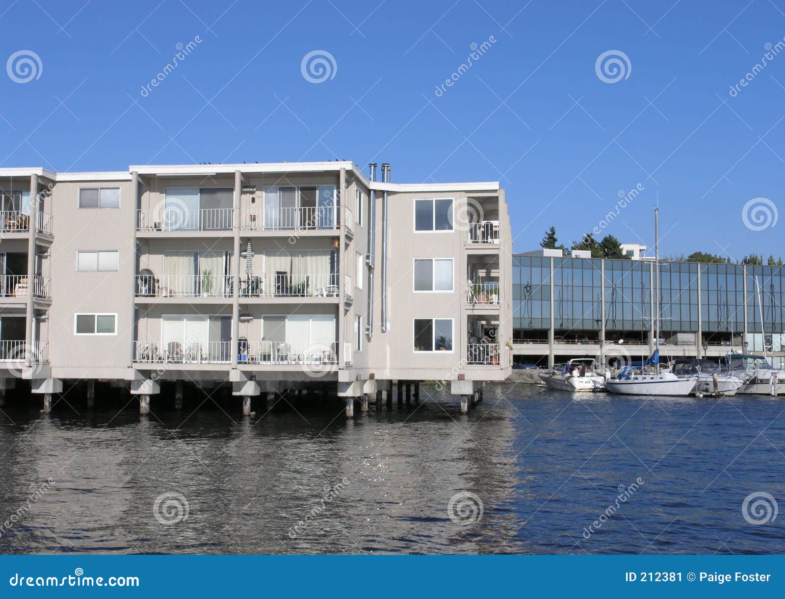 Condos and Marina stock image. Image of boating, water 212381