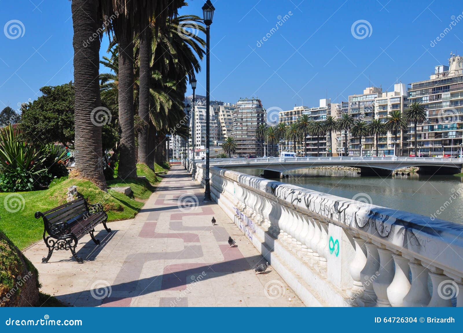 Condos at Vina Del Mar, Chile Stock Photo Image of landscape, blue
