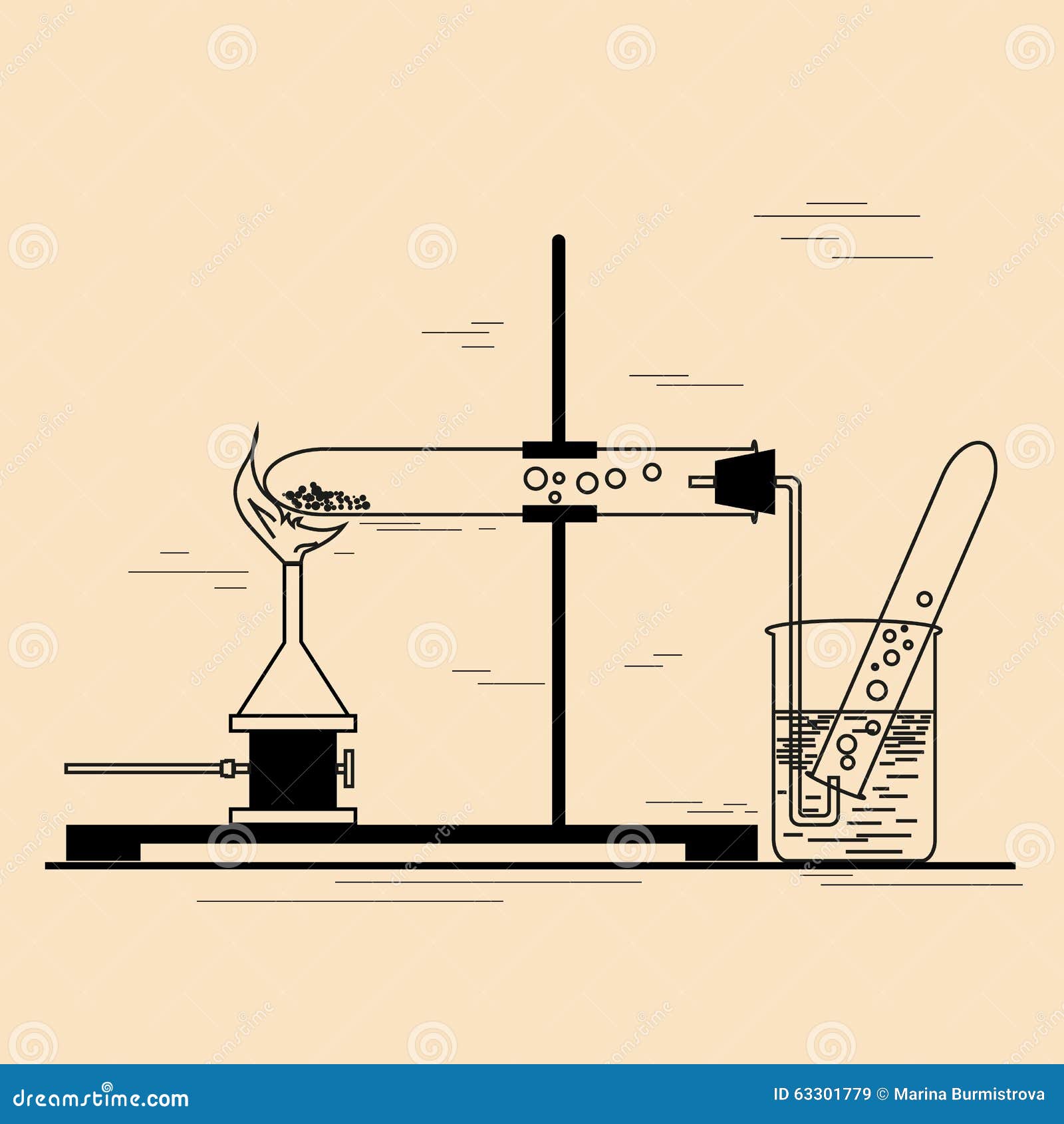 Conduct Chemical Experiments in the Laboratory Stock Vector ...