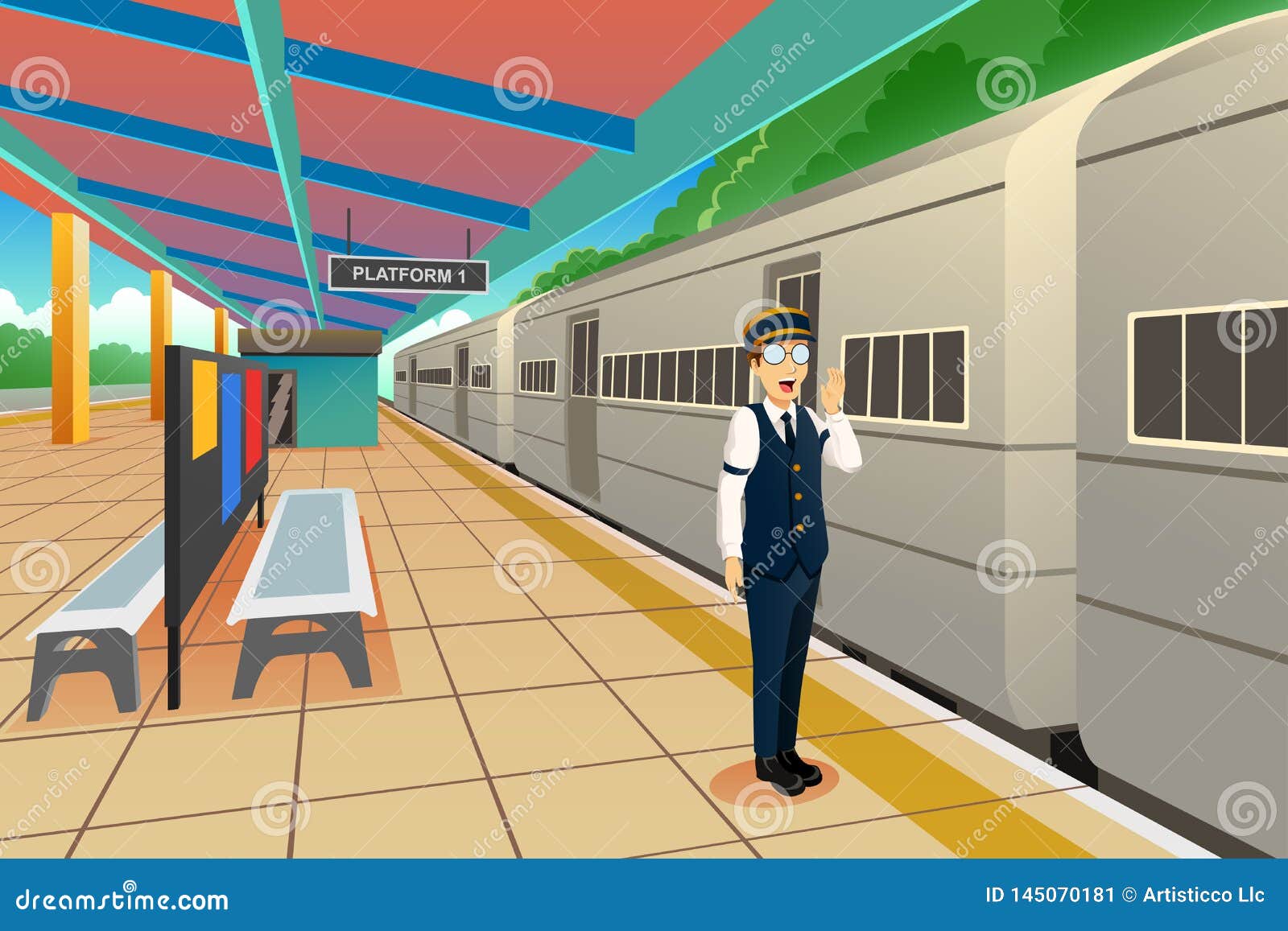 Costume D'ingénieur De Train 7 Pièces Pour Enfants - Tenue De Chef De