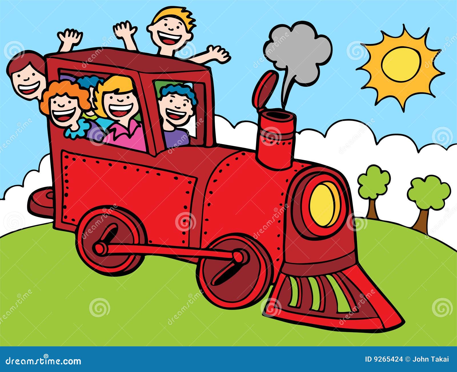 Conduite de train d'enfant illustration de vecteur. Illustration du