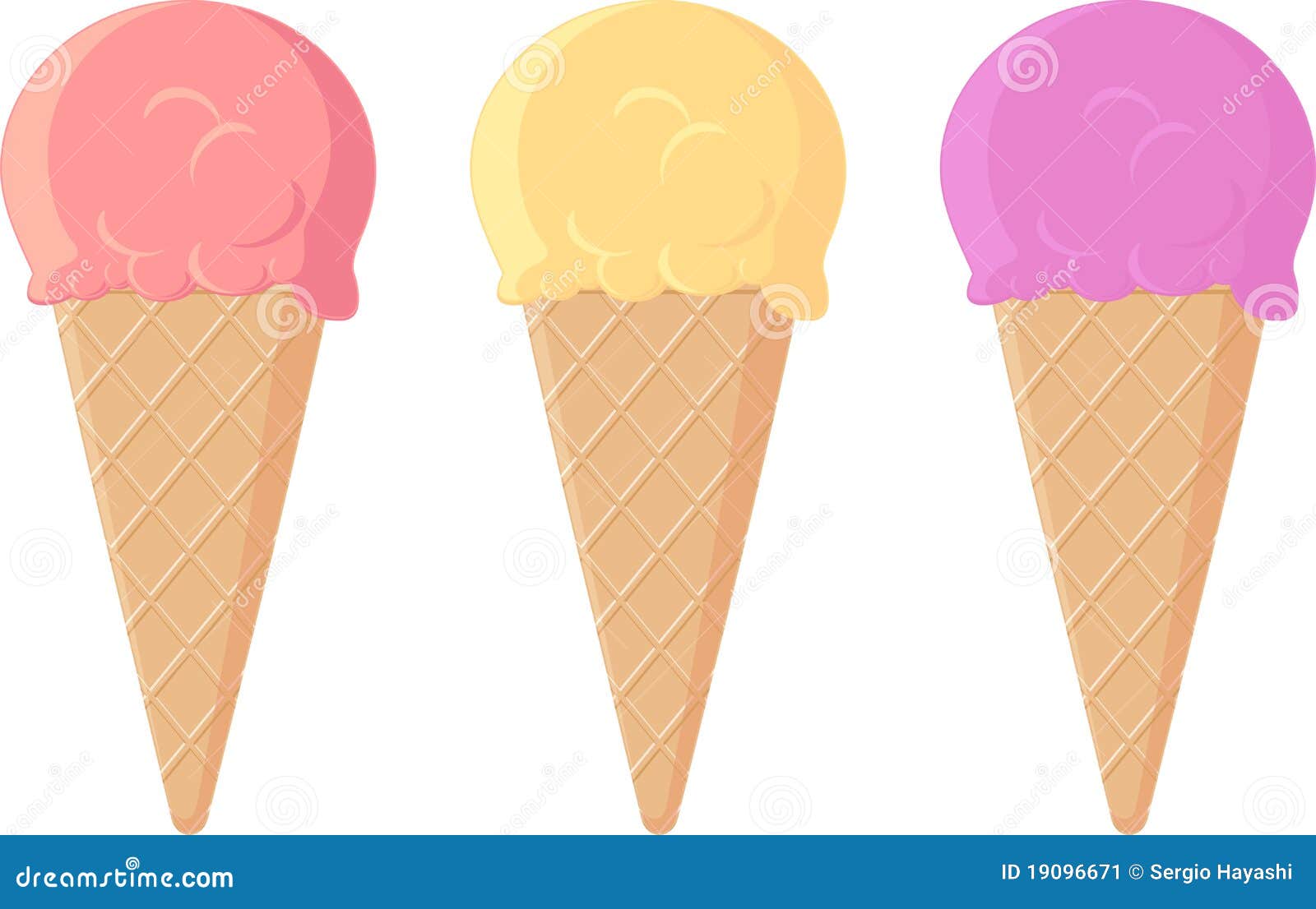 Cone de gelado ilustração do vetor. Ilustração de cone 19096671