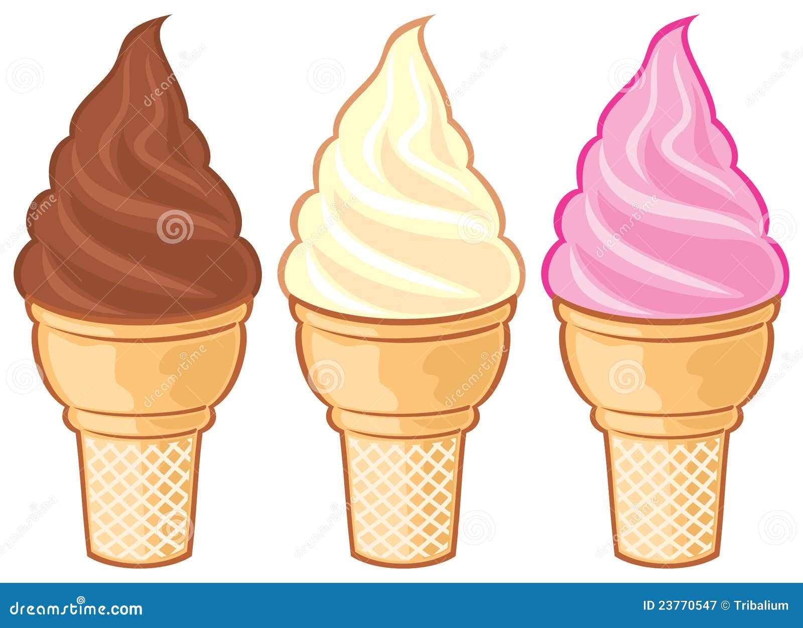 Cone de gelado ilustração do vetor. Ilustração de morango 23770547