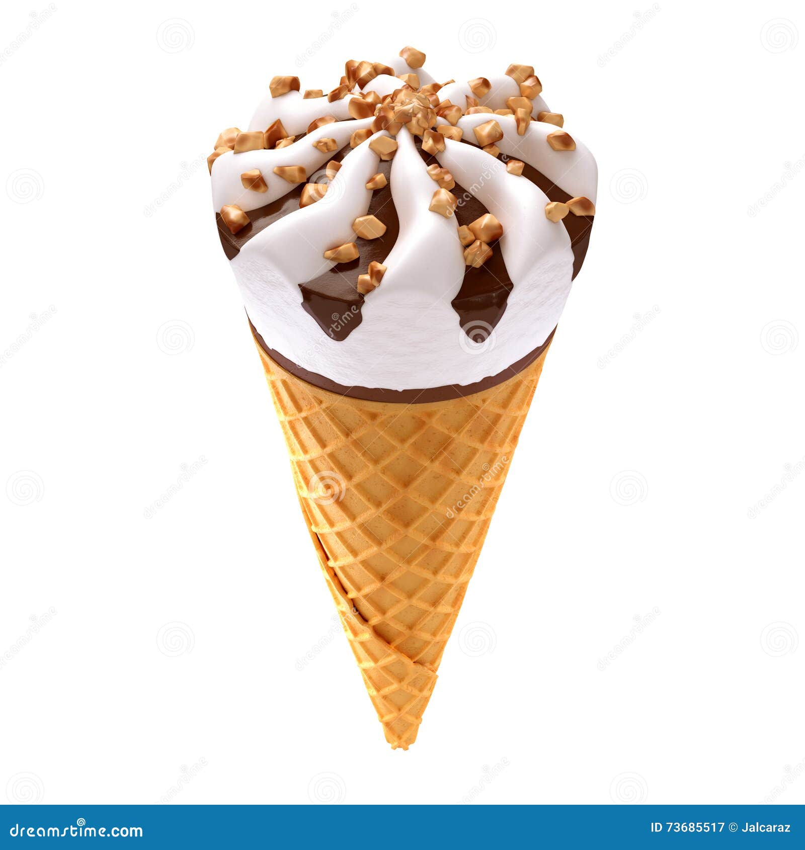 Cone de gelado isolado imagem de stock. Imagem de frio 73685517