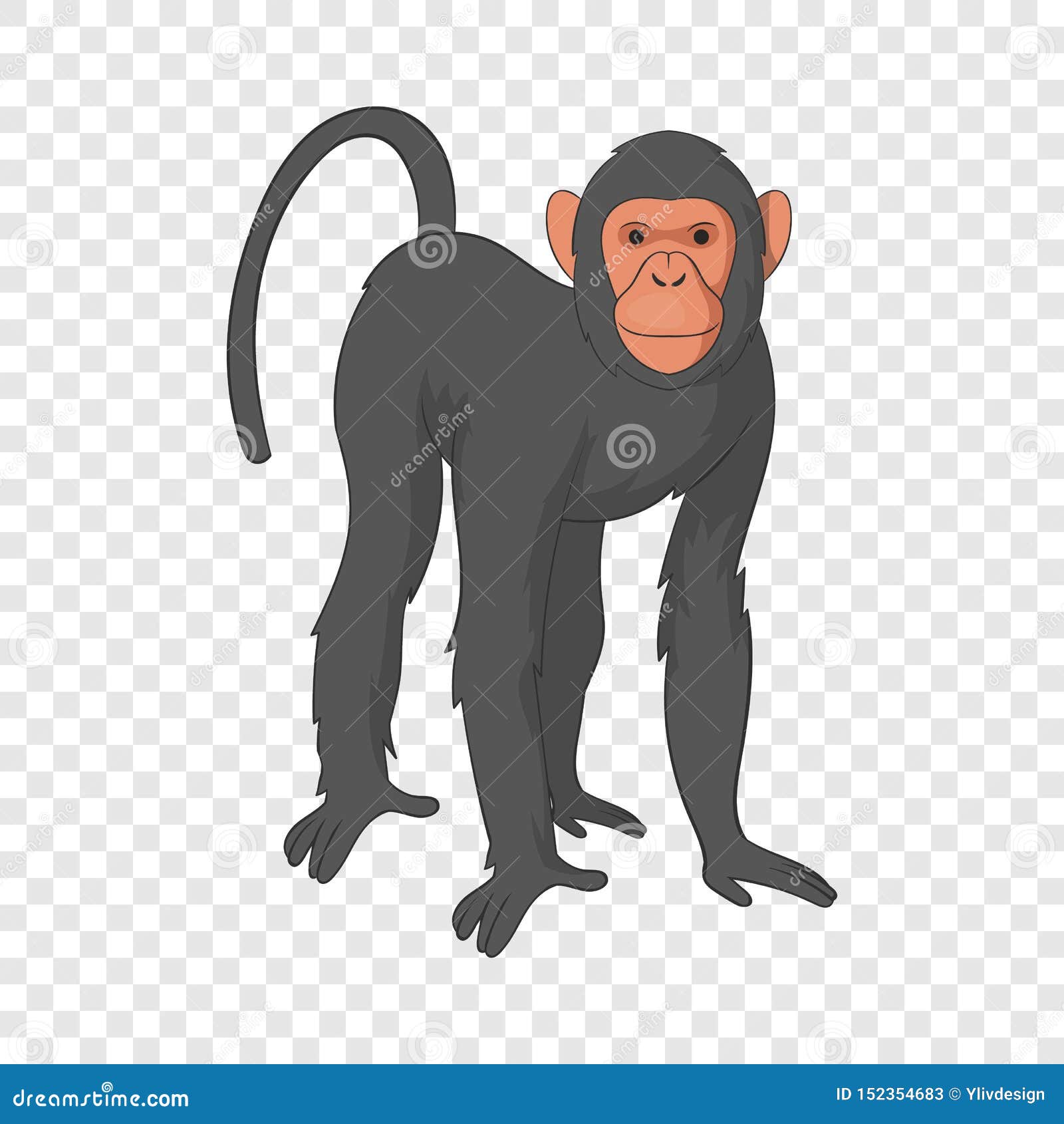 Macaco De Estilo De Corte De Papel Dos Desenhos Animados PNG