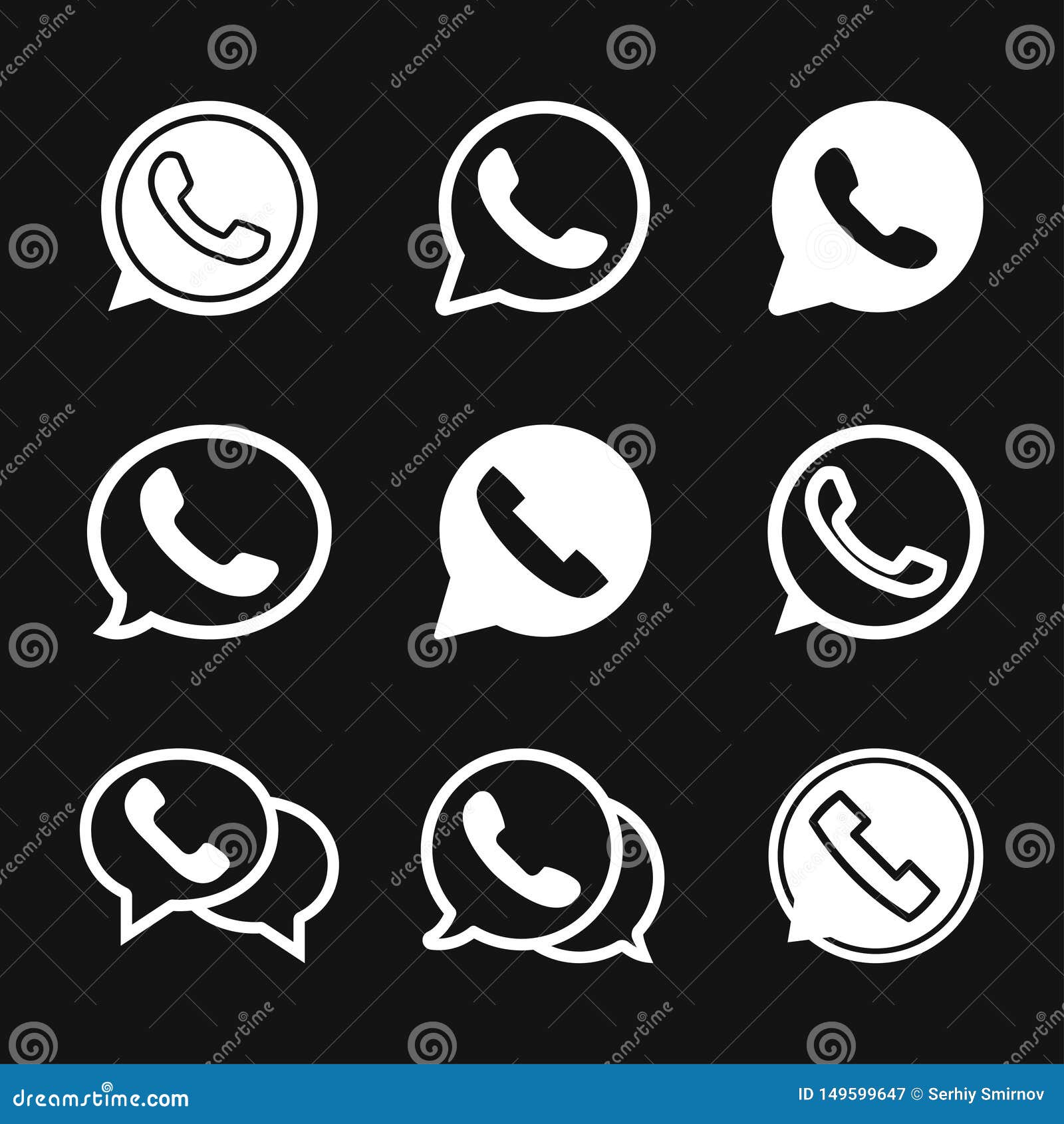 Telephone Icon Whatsapp Icon Vector Sign Symbol For Design Ilustração