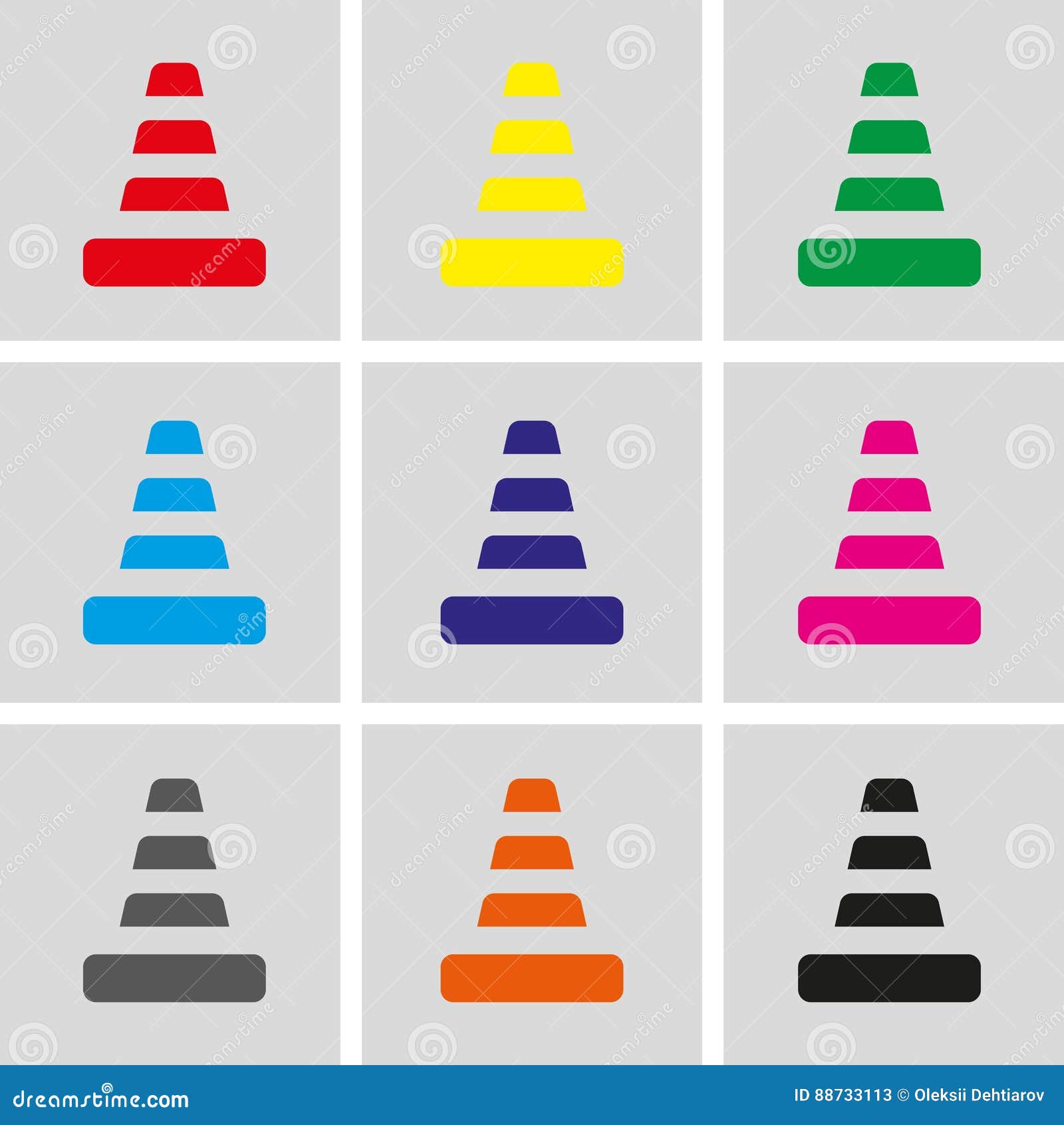 Cone Icon Stock Vector Illustration Flat Design Stock Vector