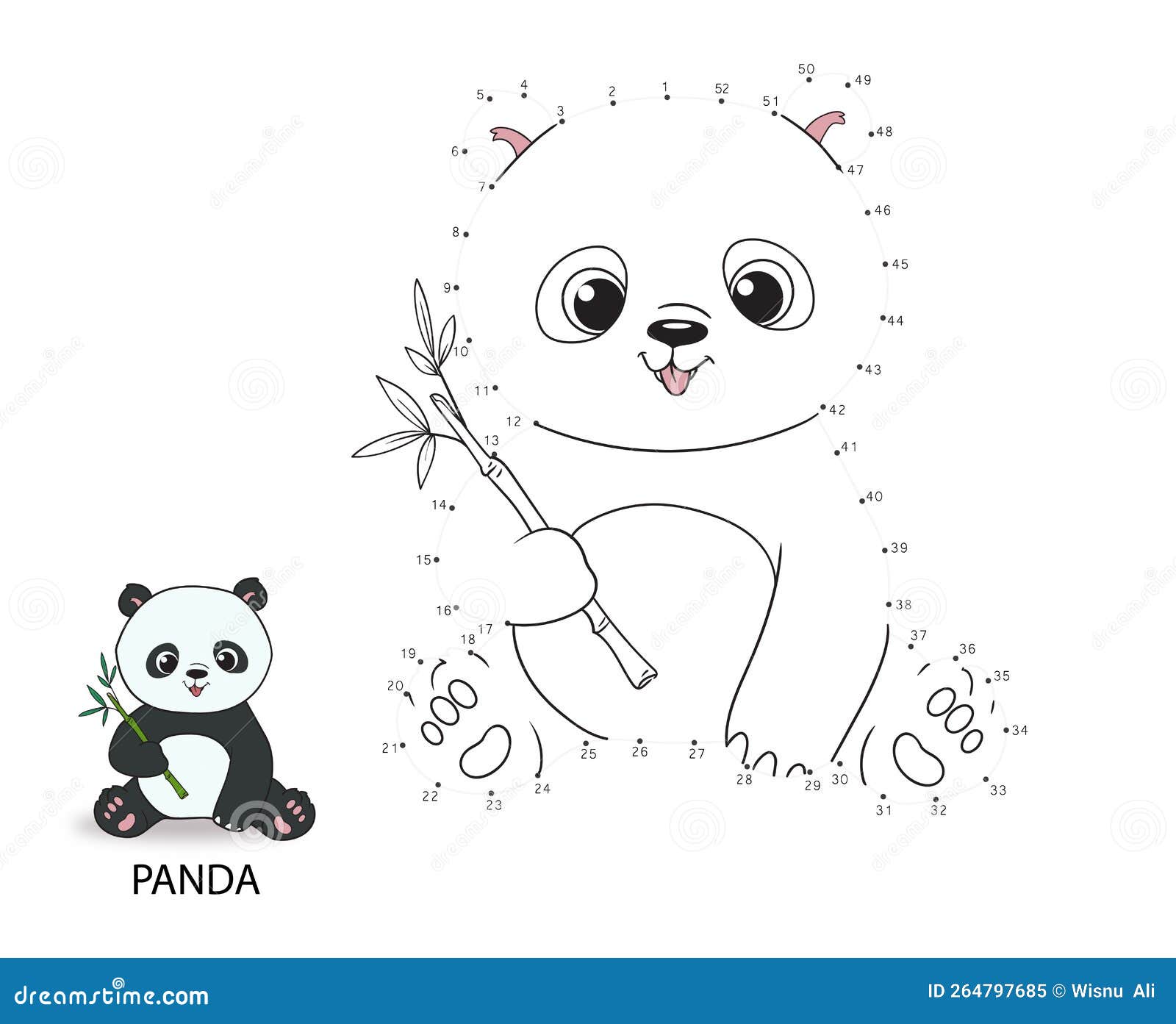 Conectar Ponto a Ponto. Jogo De Números. Desenhar Uma Linha. Ilustração  Vetorial De Um Desenho Animado Fofo Panda. Jogos Educativo Ilustração Stock  - Ilustração de lagoa, siga: 264797685
