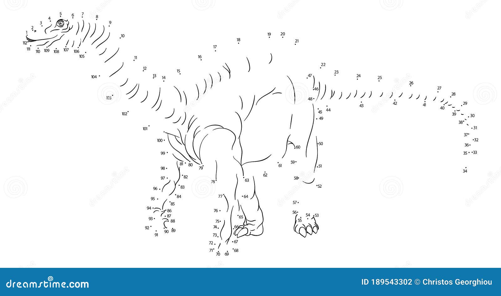 Jogo ponto a ponto desenhe uma linha dinossauro para crianças folha de  trabalho livro de colorir