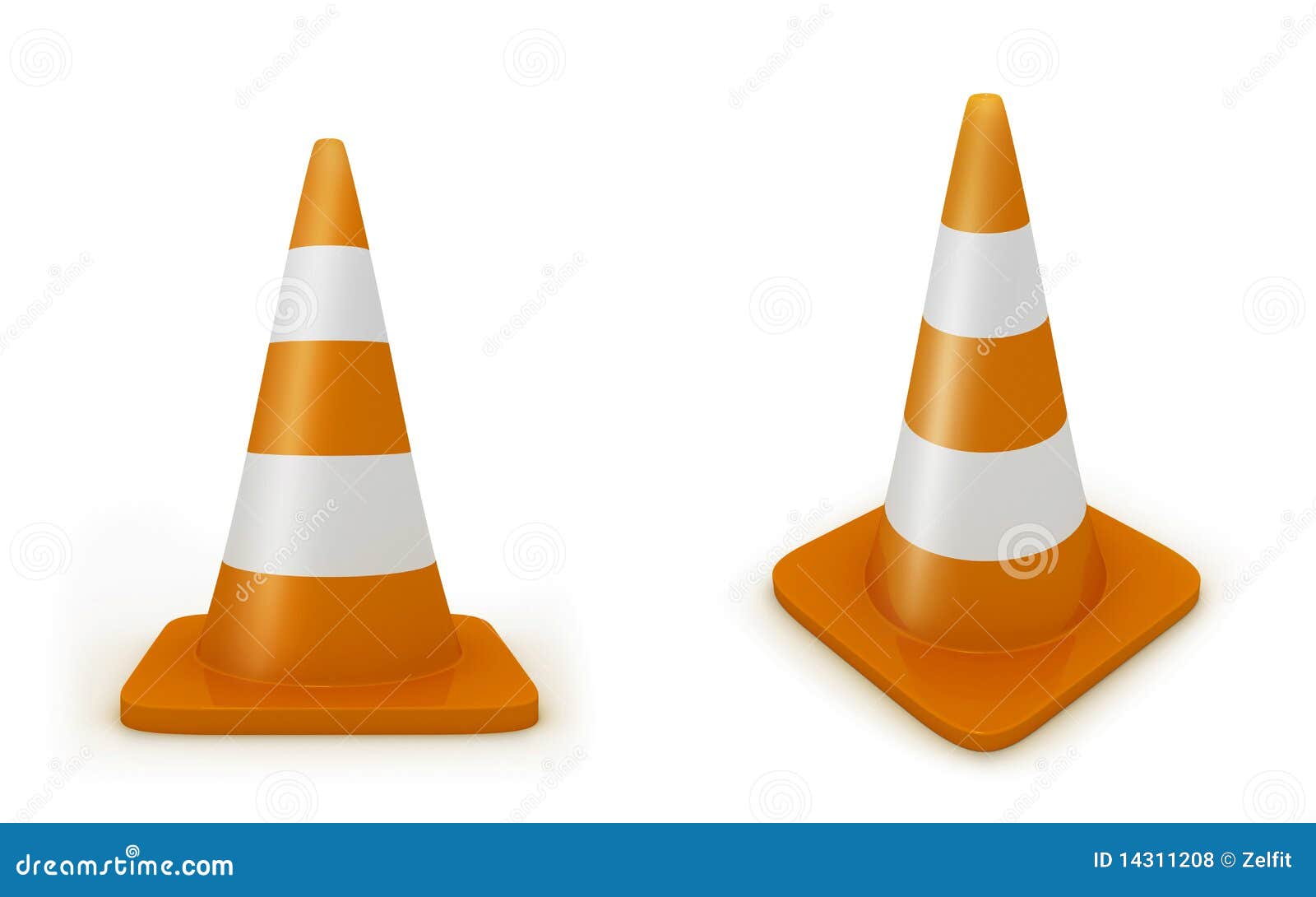 Cones da estrada ilustração stock. Ilustração de diagonal 14311208