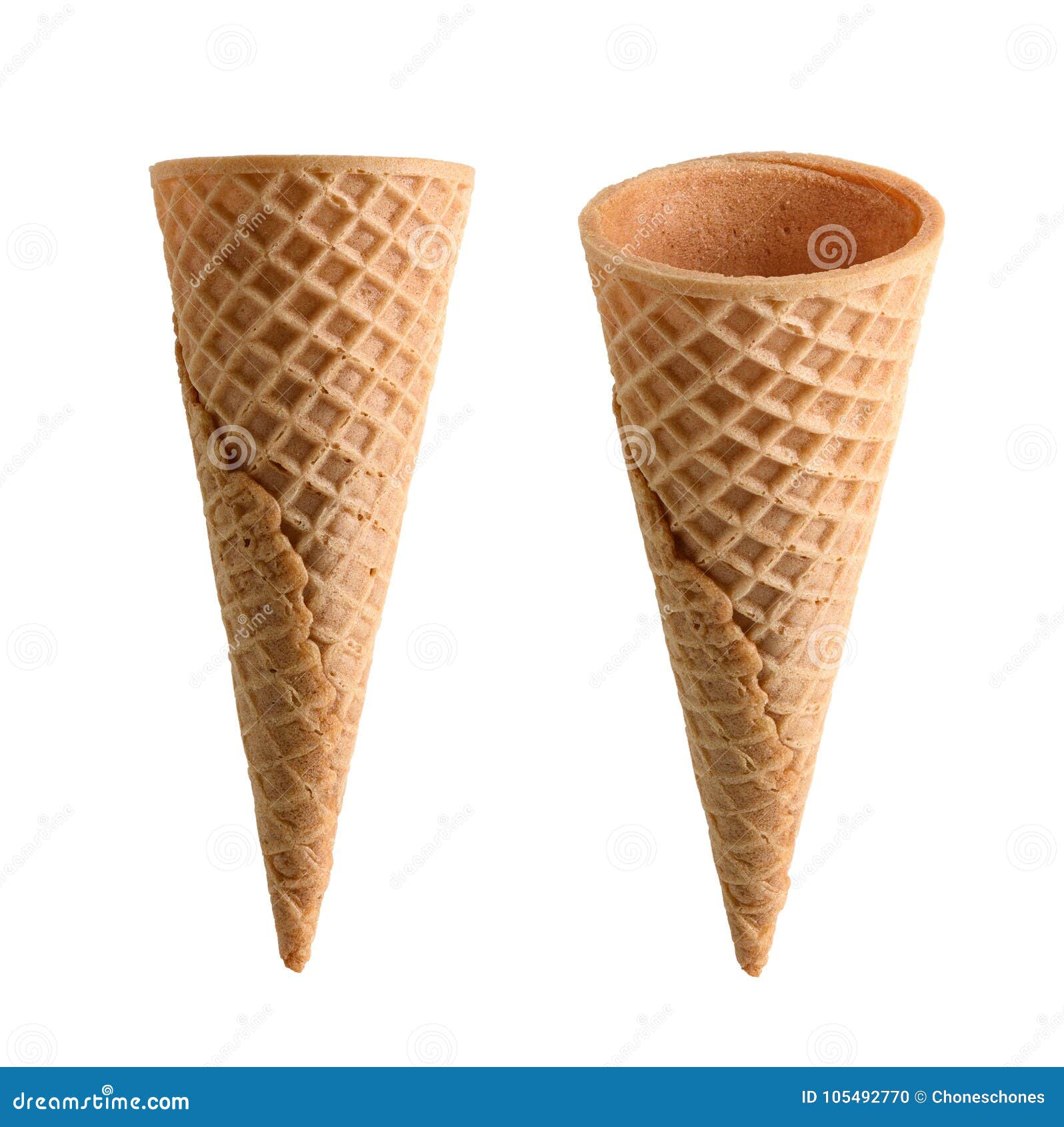 Cones de gelado vazios foto de stock. Imagem de alimento 105492770