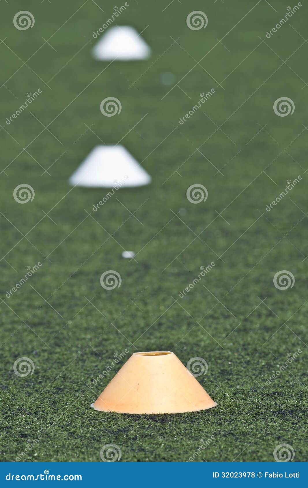 Cones for Soccer Training stock photo. Image of define 32023978