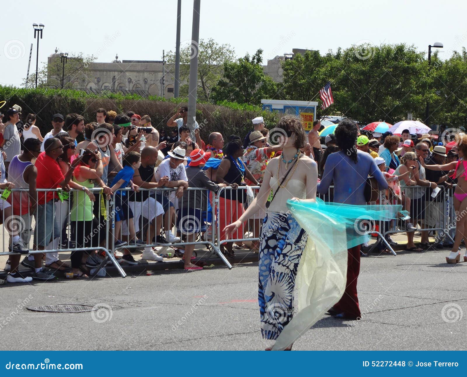 The 2013 Coney Island Mermaid Parade 111. The Mermaid Parade is the largest art parade in the nation. A celebration of ancient mythology and honky-tonk rituals of the seaside, it showcases over 1,500 creative individuals from all over the five boroughs and beyond, opening the summer with incredible art, entrepreneurial spirit and community pride. The parade highlights Coney Island Pageantry based on a century of many Coney parades, celebrates the artistic vision of the masses, and ensures that the summer season is a success by bringing hundreds of thousands of people to the amusement area in a single day.