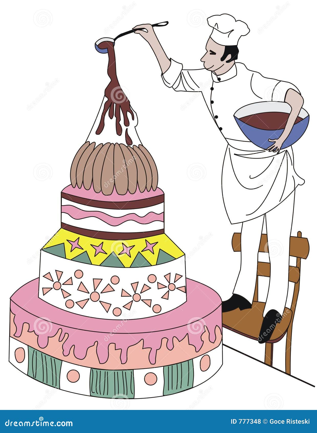 Рисунок кондитера с тортом