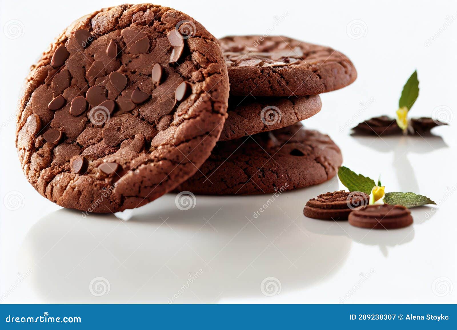 confectionery. cookies on a white background. generative ai