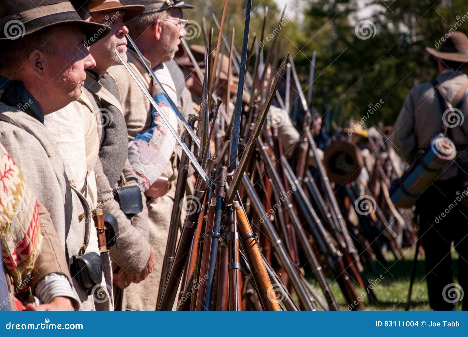 Confederate Soldiers with Rifles Editorial Stock Image - Image of
