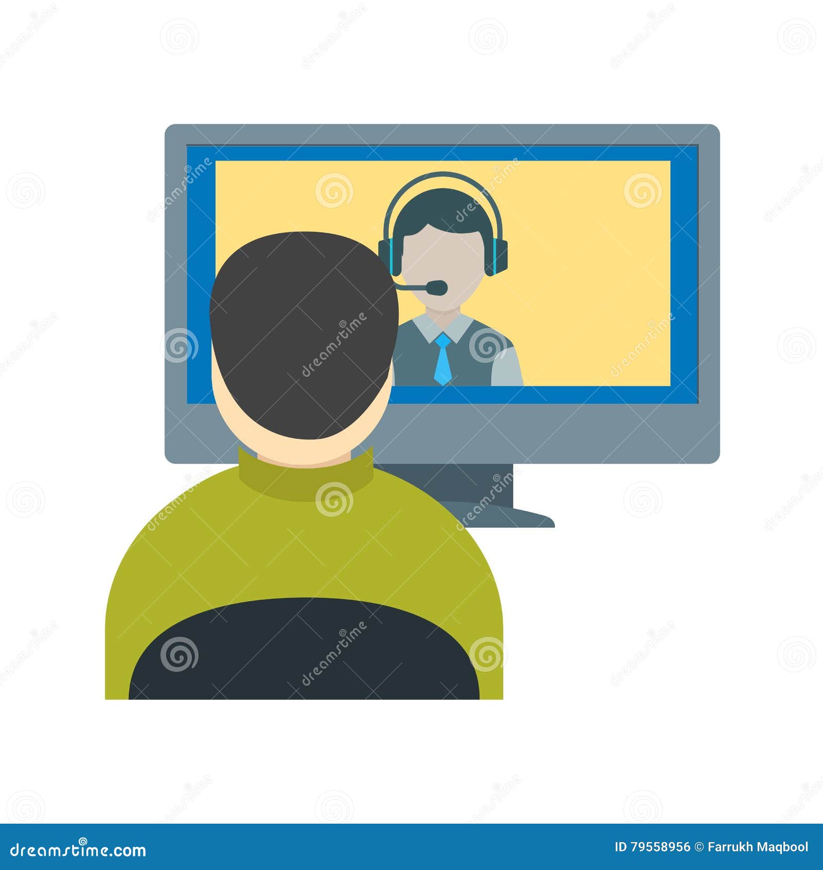 Conference Call stock vector. Illustration of communication - 79558956