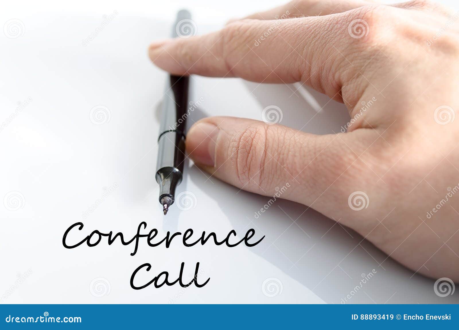 Conference Call Text Concept Stock Image - Image of globalization