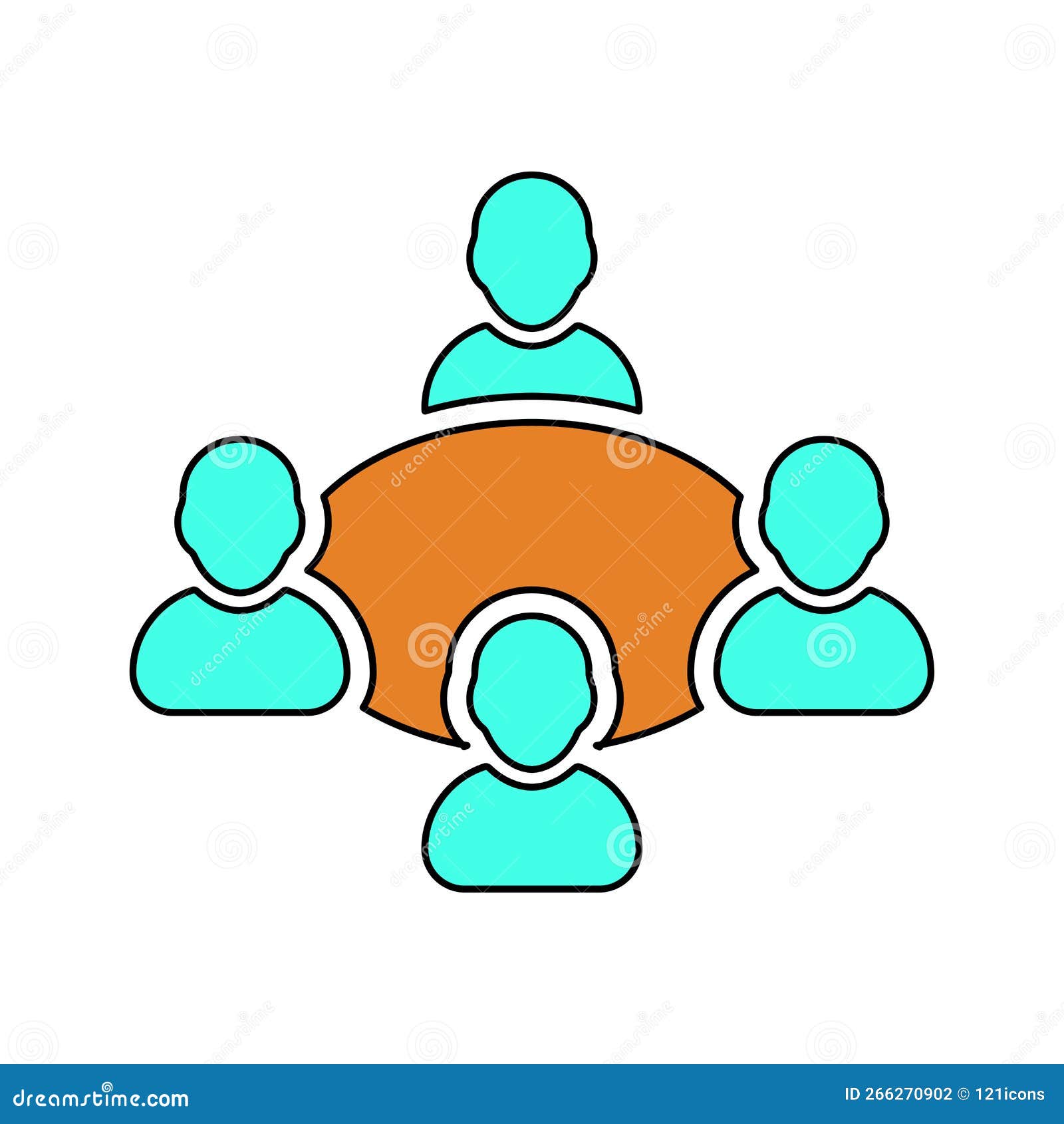 Conference, Facility, Faculties Icon. Black Vector Graphics Royalty