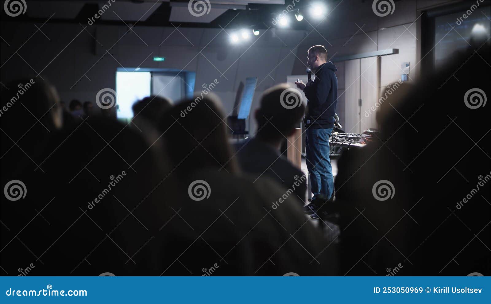 Conference in the it Industry. a Young and Successful Male Speaker ...