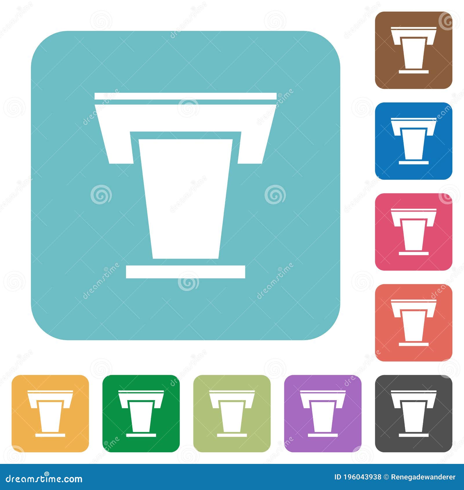 conference podium rounded square flat icons