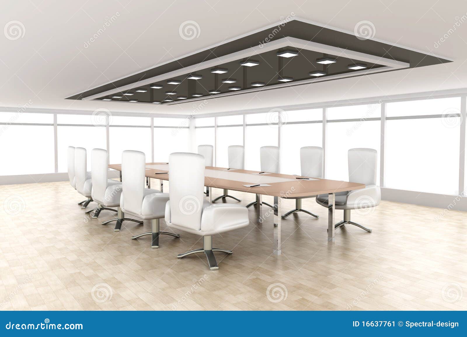 3D rendered illustration. Conference Room.