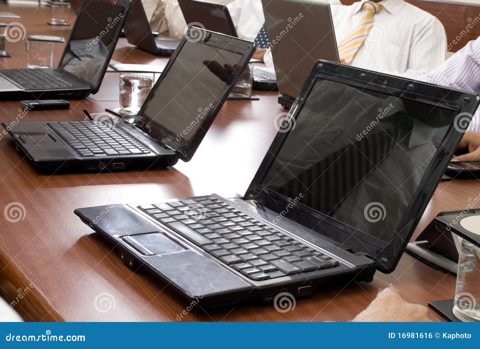 Conference Room with Laptops Stock Photo Image of interior, room