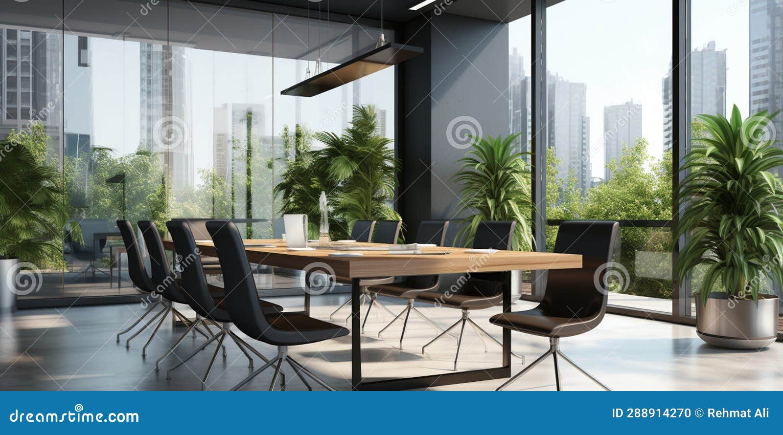 Conference Room, Zoom Virtual Background Stock Photo Image of table