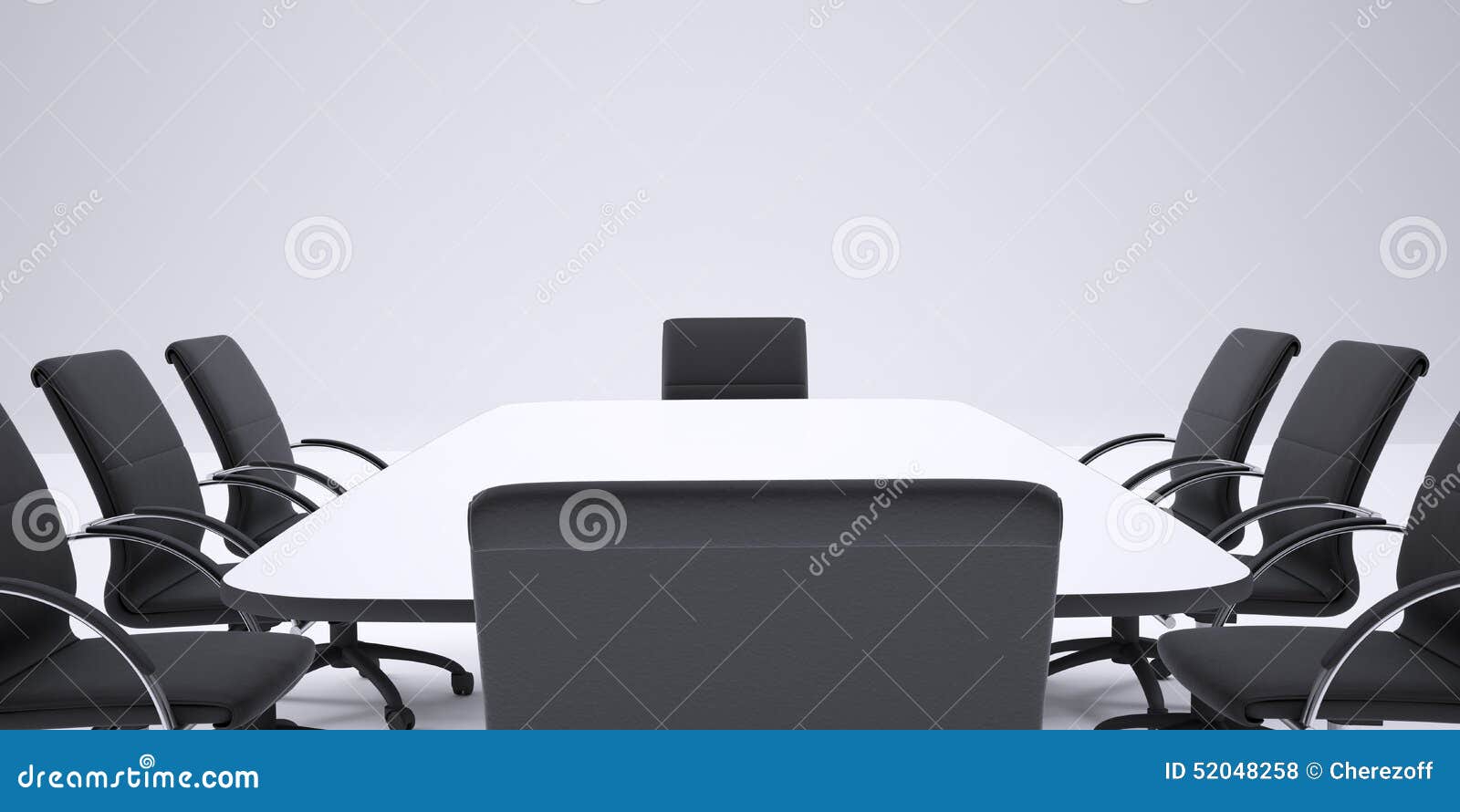 Conference Table and Black Office Chairs. Cropped Stock Photo Image of furniture, discussion