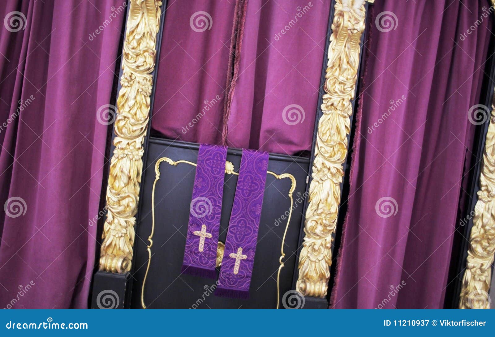 Confession booth stock image. Image of forgiveness, velvet - 11210937