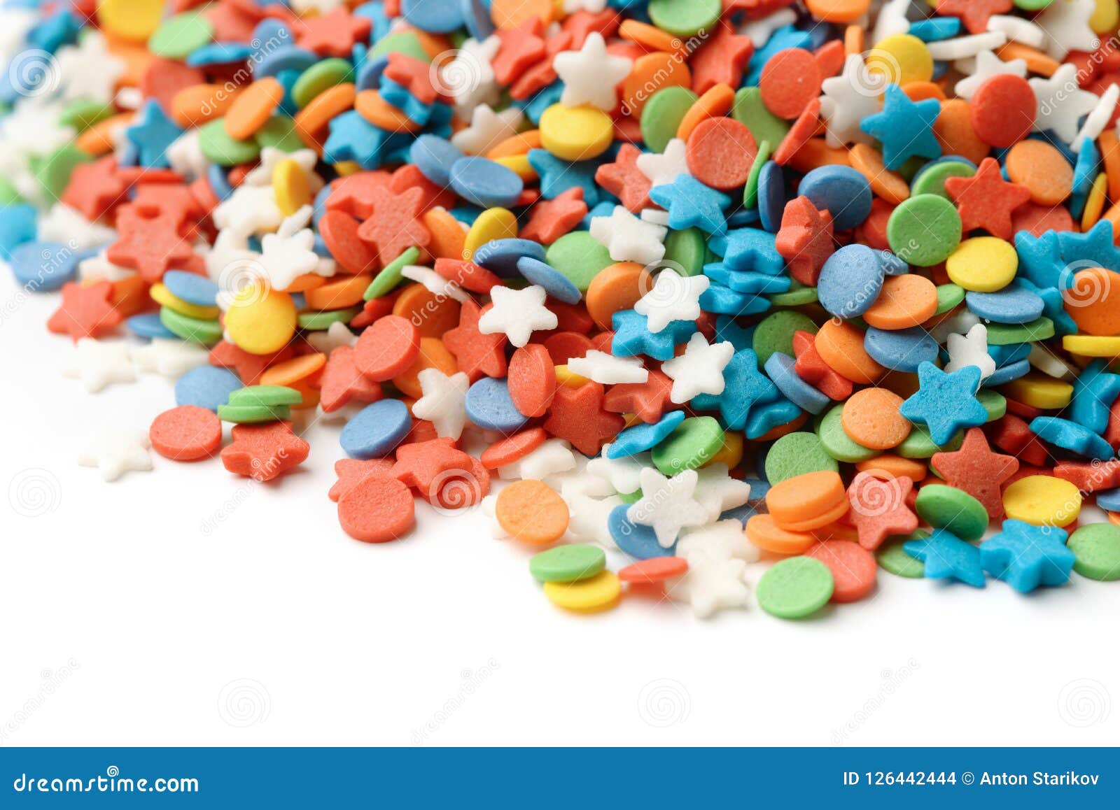Confetti candy sprinkles stock photo. Image of confectionery 126442444