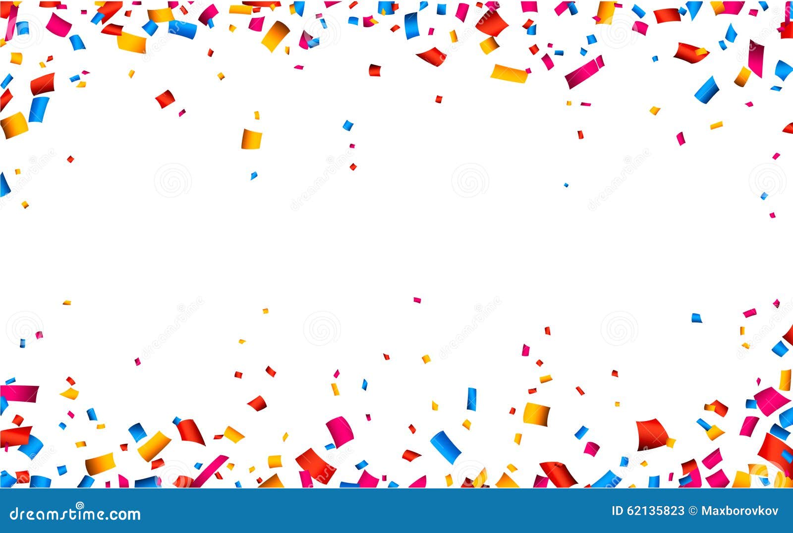 confetti celebration frame background colorful vector 62135823