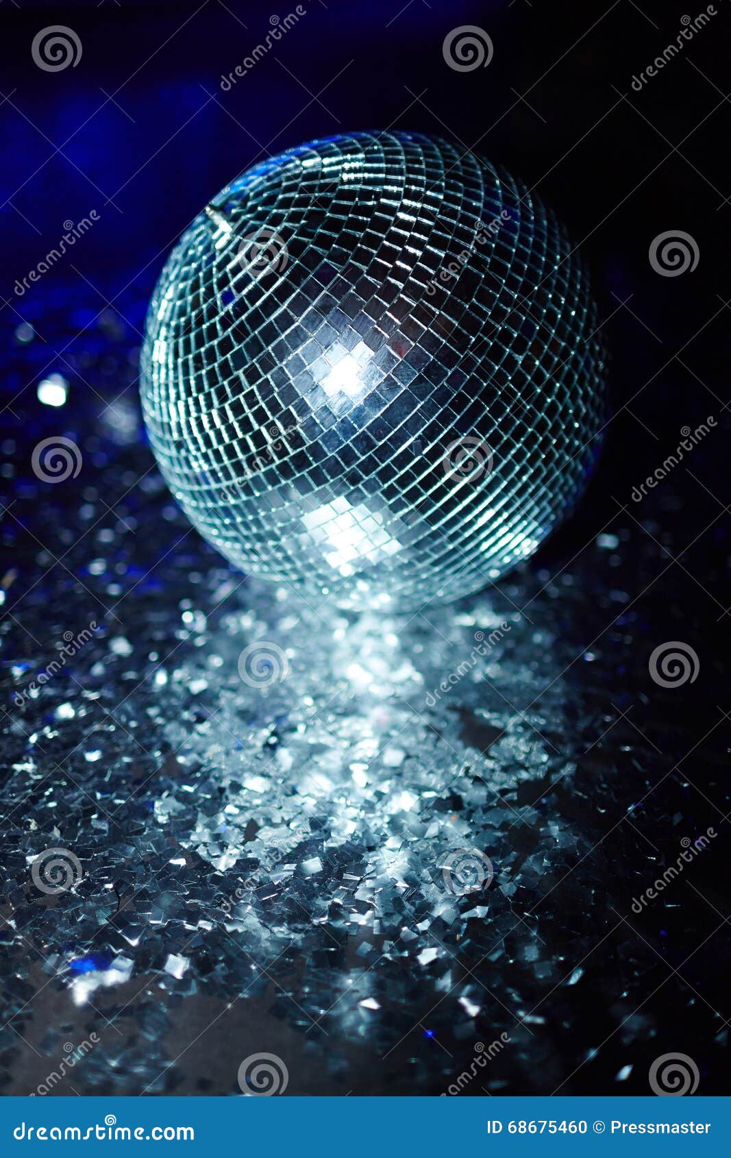 Confetti and disco ball stock photo. Image of mosaic 68675460