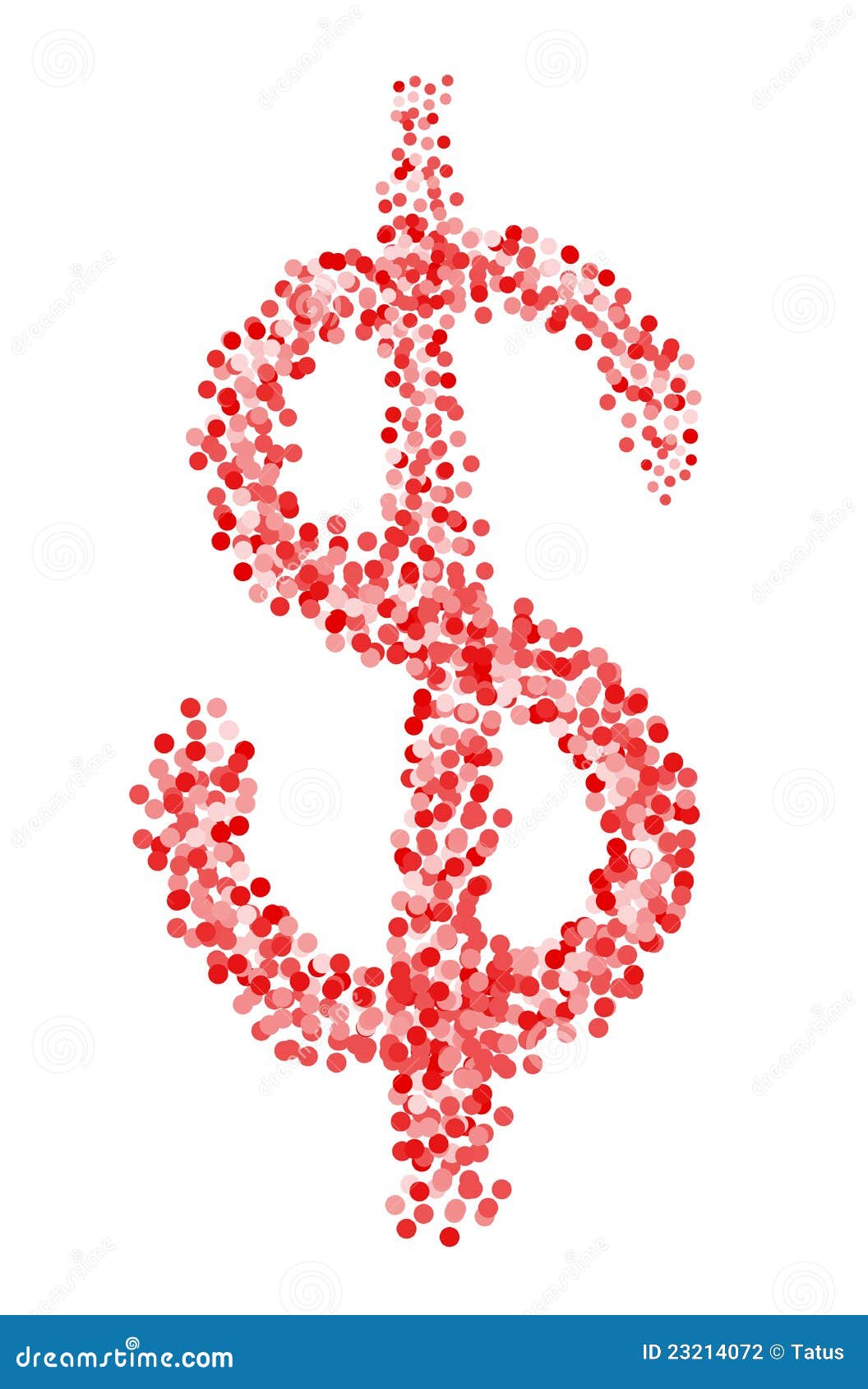 Confetti dollar symbol stock vector. Illustration of object 23214072