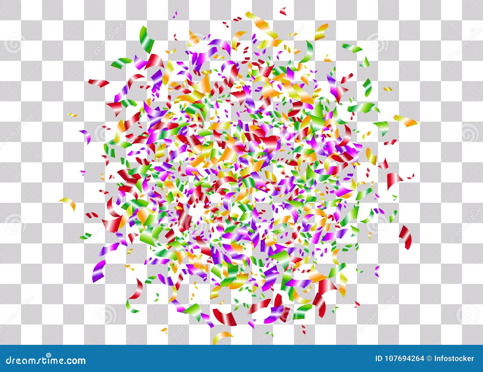 Confetti Foil Transparent Background Stock Vector Illustration of
