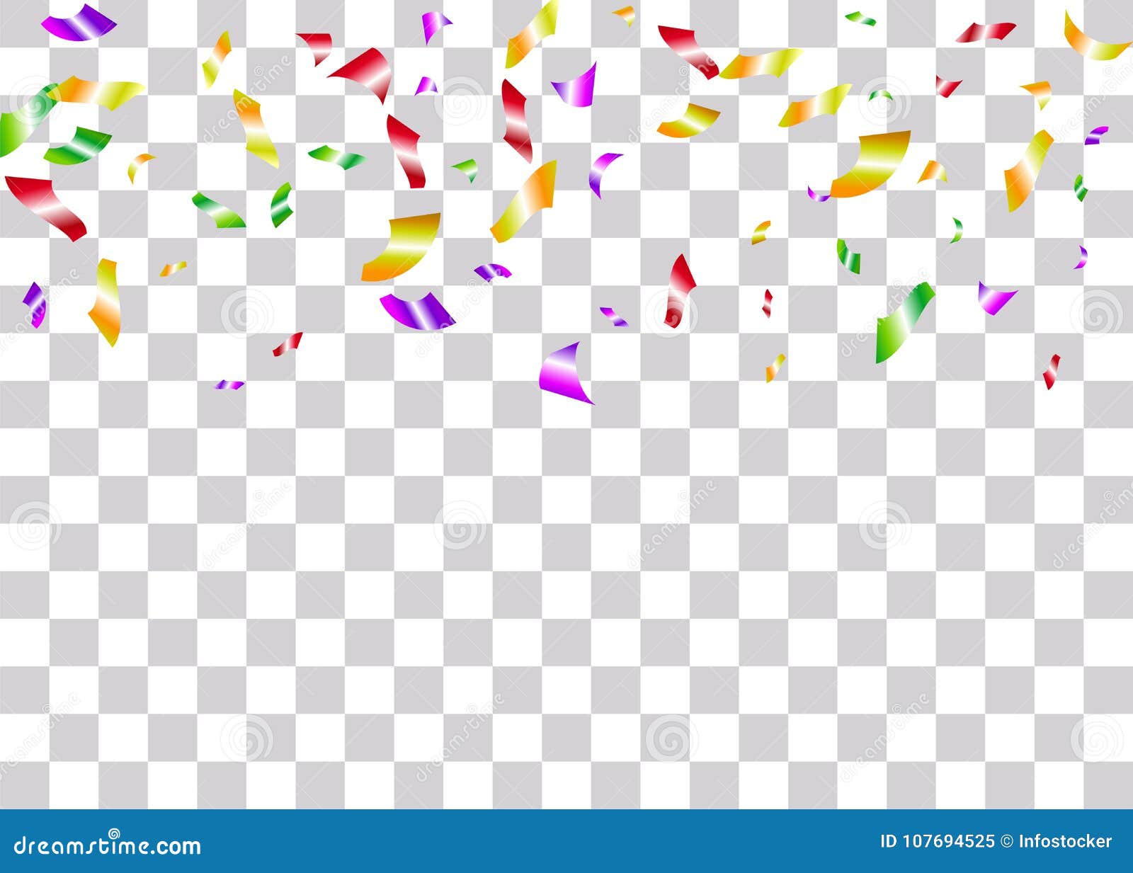 Confetti Foil Transparent Background Stock Vector Illustration of