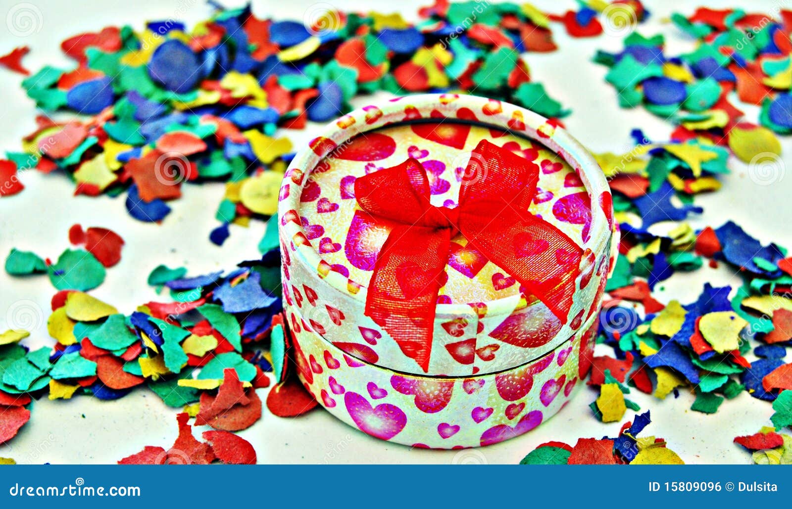 Confetti gift stock photo. Image of gift, party, wrap 15809096