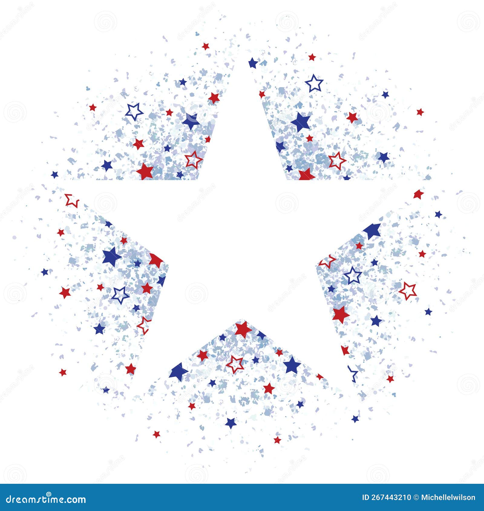 Star Confetti border stock vector. Illustration of frame 267443210