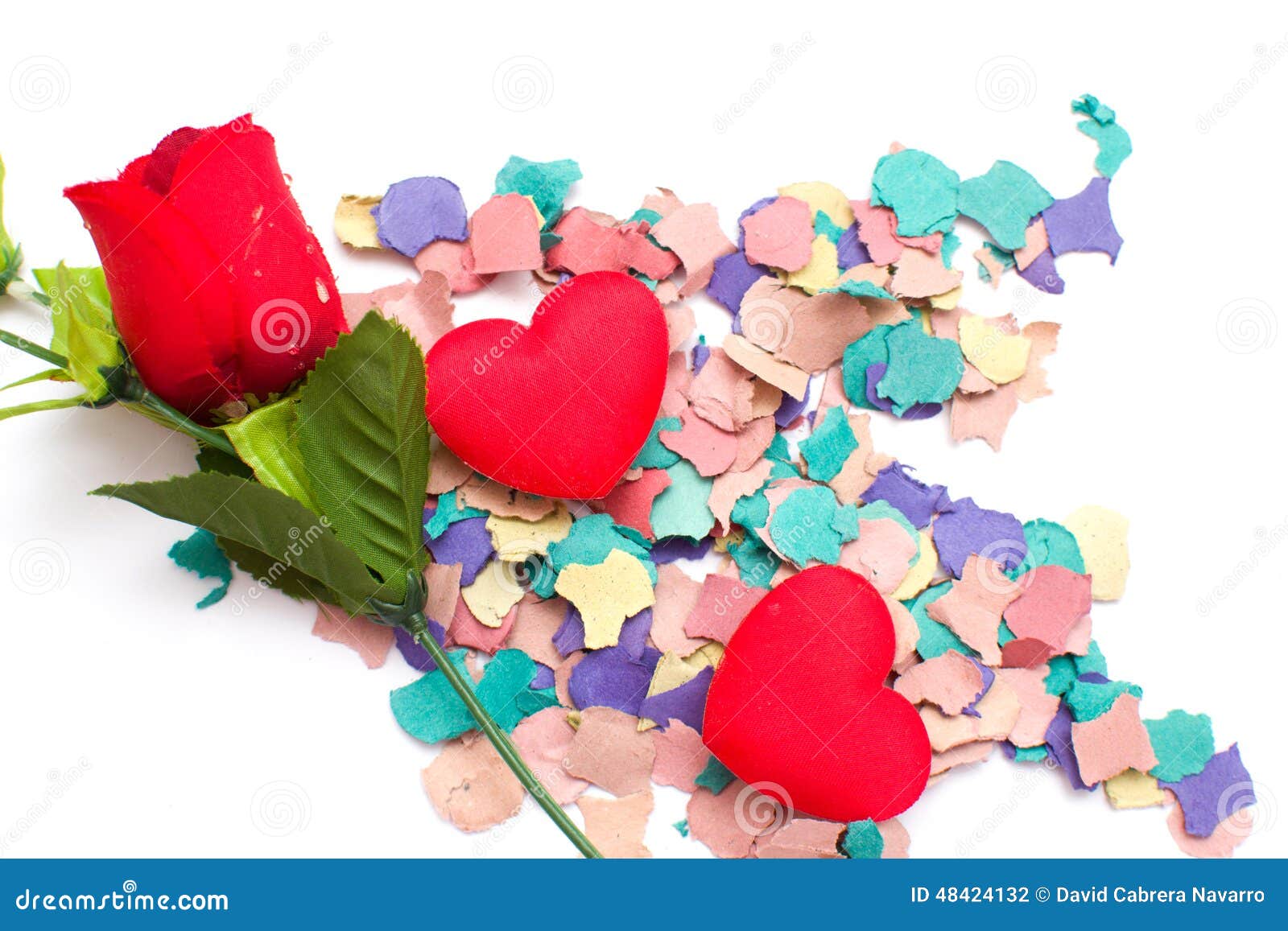 Confetti and rose stock photo. Image of aroma, golden 48424132