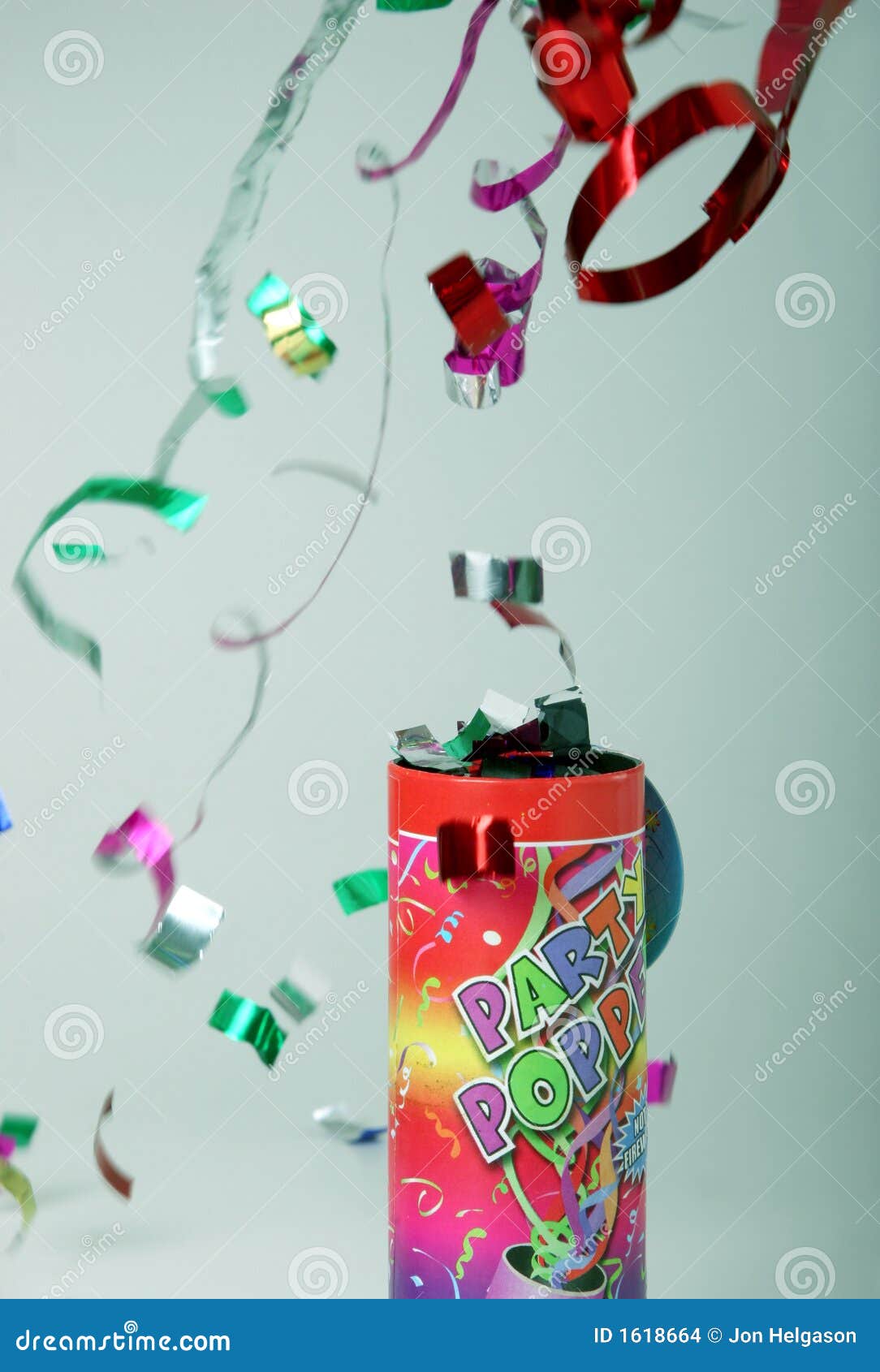 Confetti Shooting from a Party Popper Stock Photo Image of decoration