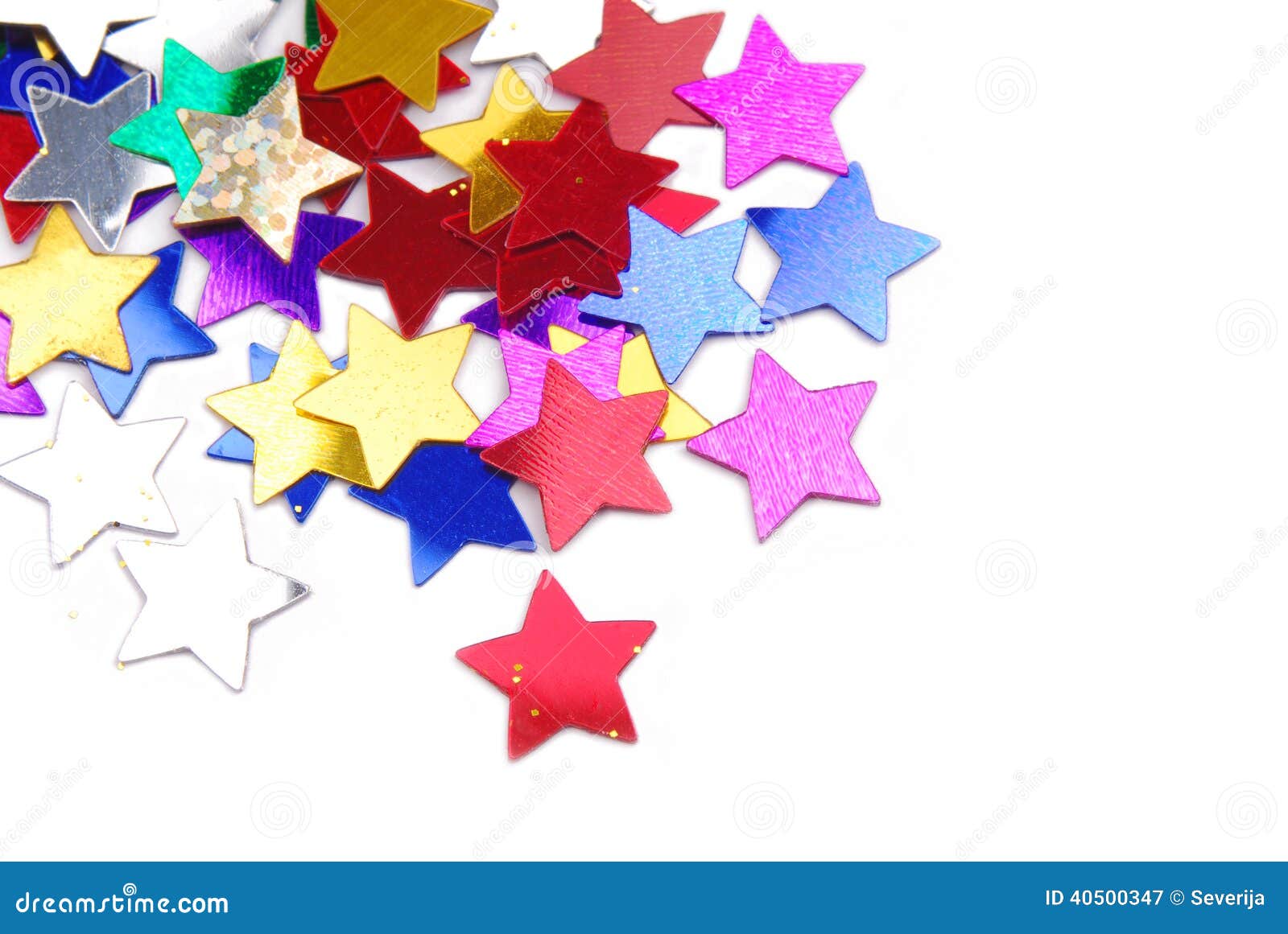 Confetti Stars Border Background RoyaltyFree Stock Photography