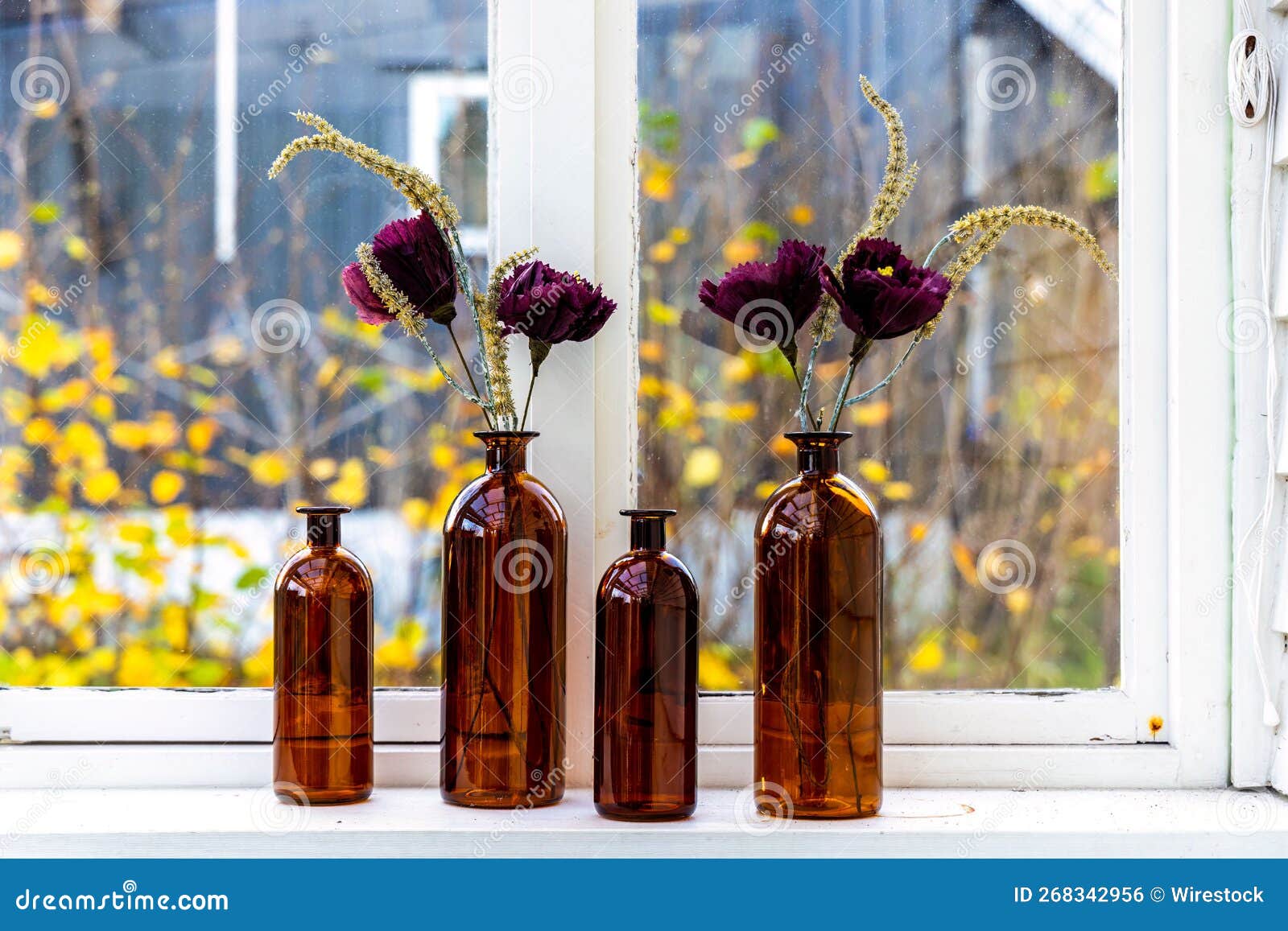 Confezioni Di Bottiglie Decorative Marroni Destinate a Vasi Per
