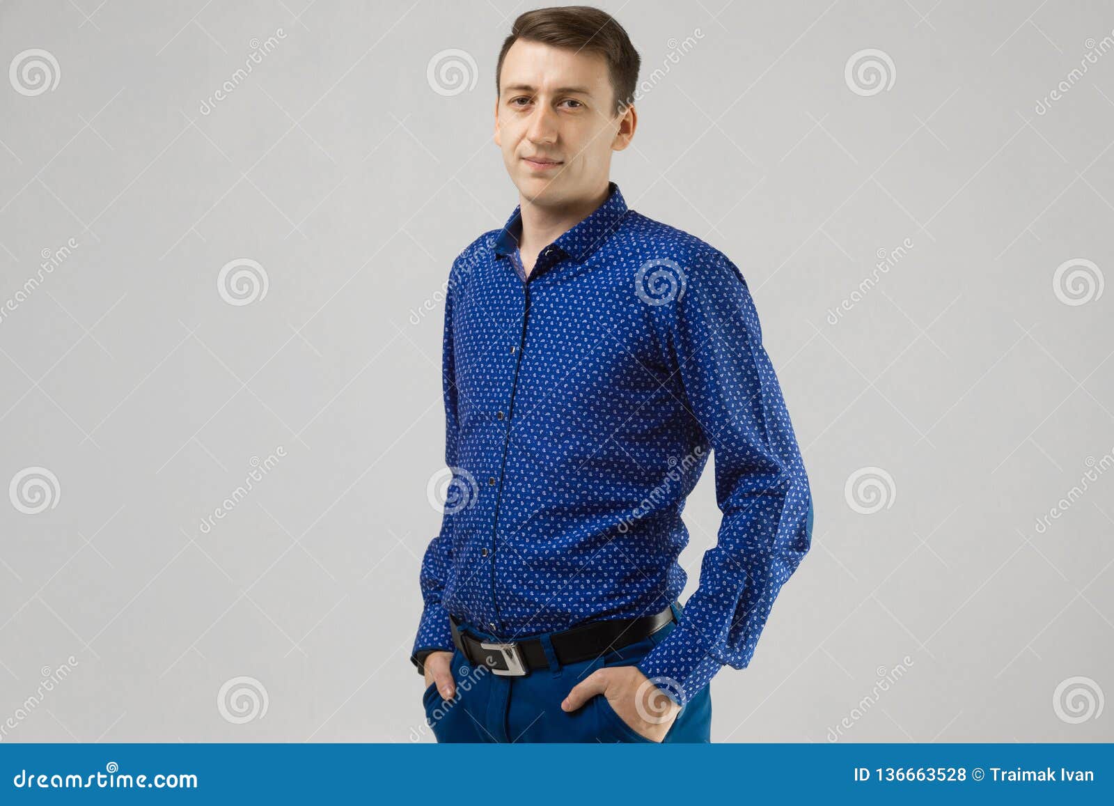 Portrait of a Man in Business Clothes on a White Background Stock Photo ...