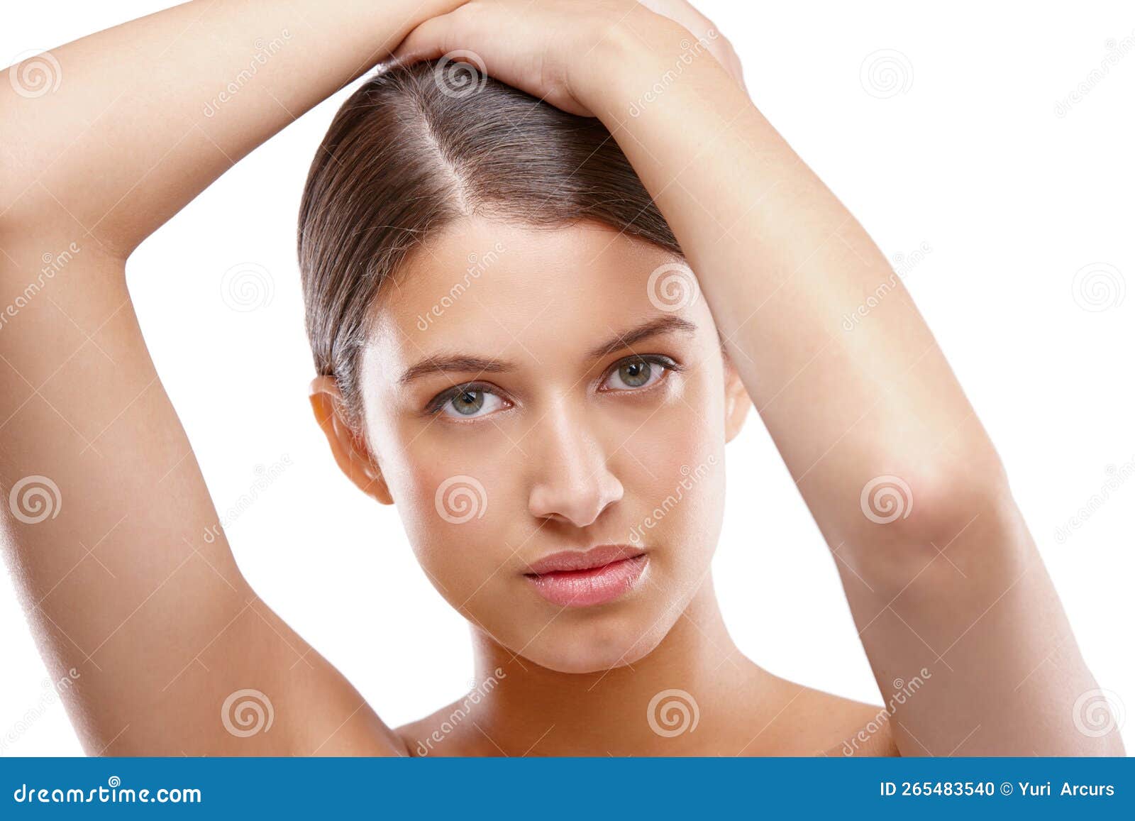 Woman Posing with Her Arms Above Her Head Stock Image - Image of person,  female: 11145019