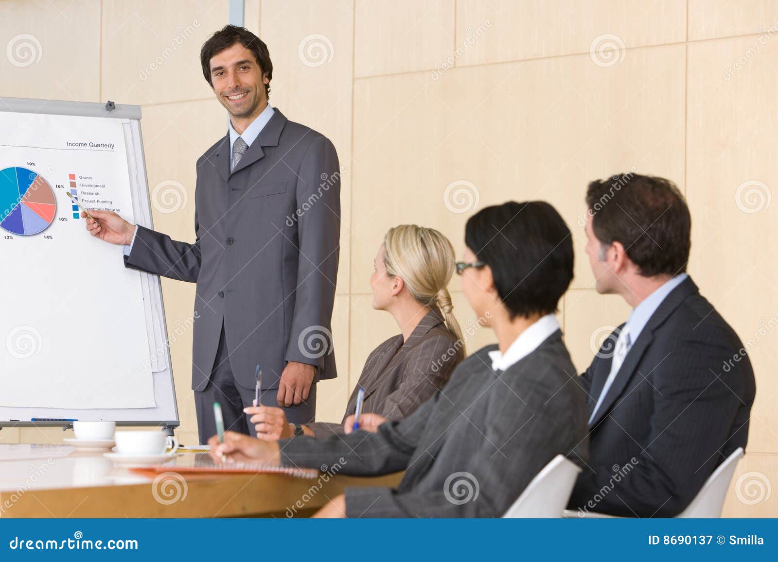 man doing a presentation