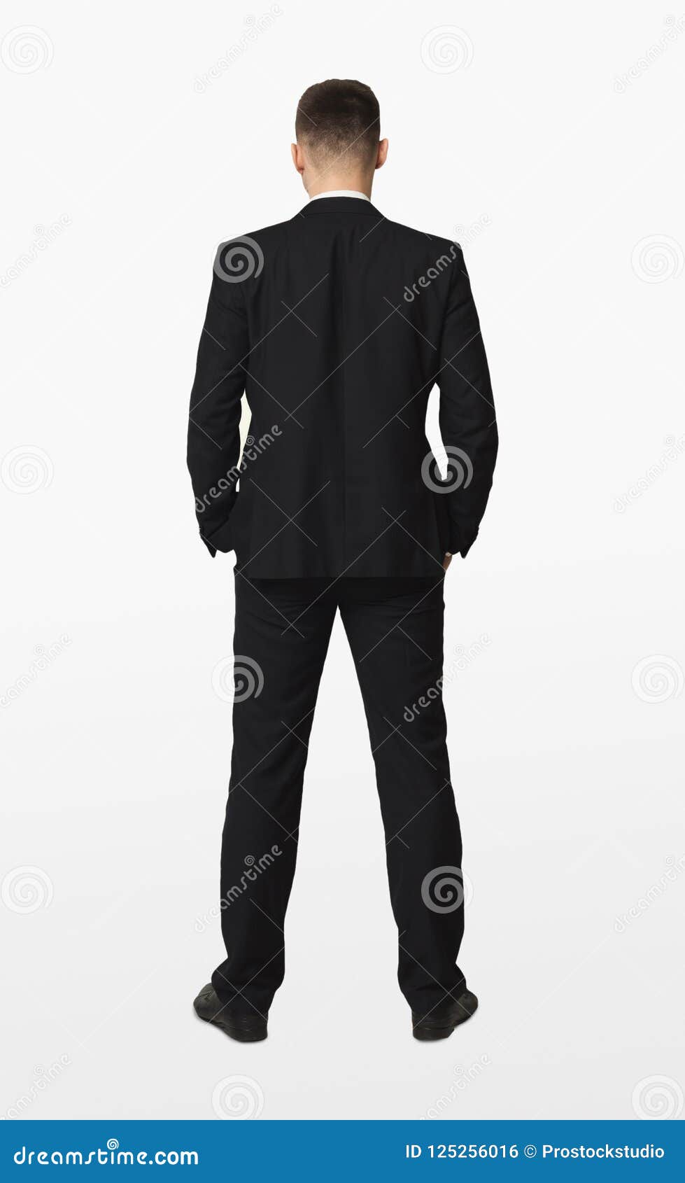 Confident Businessman Back View Portrait Stock Photo - Image of ...