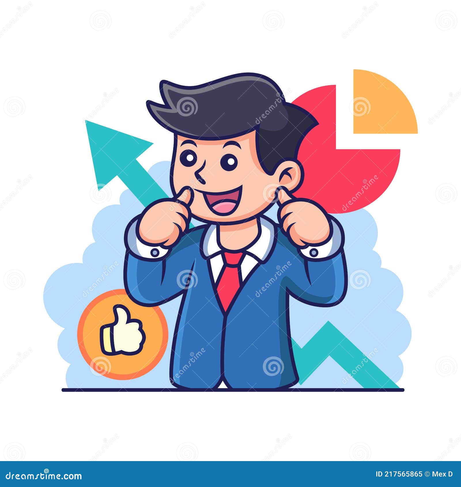 Premium Vector  Cartoon illustration of a businessman being