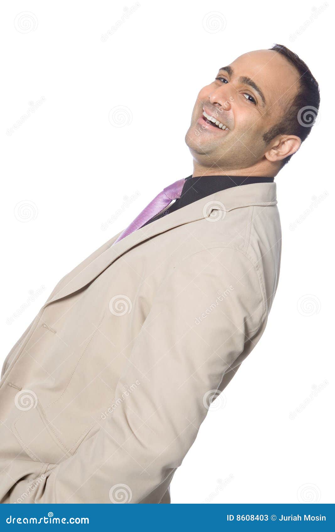 Confident Businessman in Suit Laughing Stock Image Image of happiness