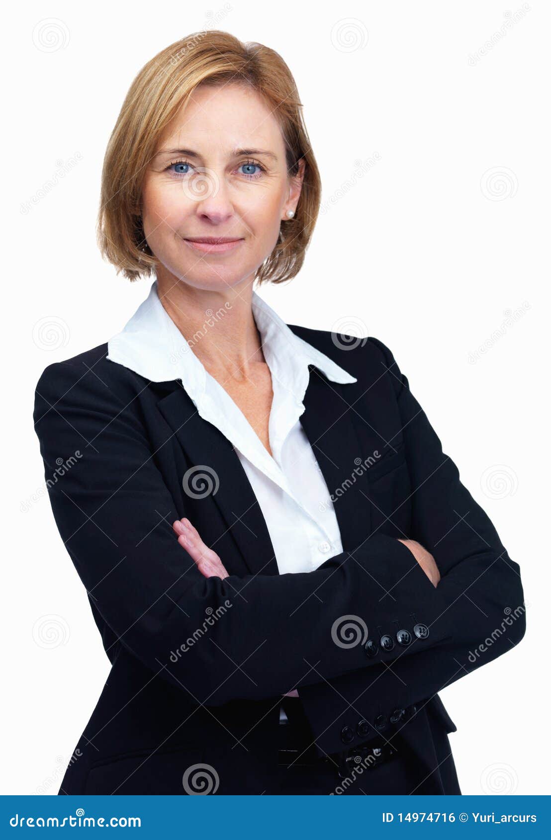 Confident Female Lawyer Over White Background Stock Photo Image of