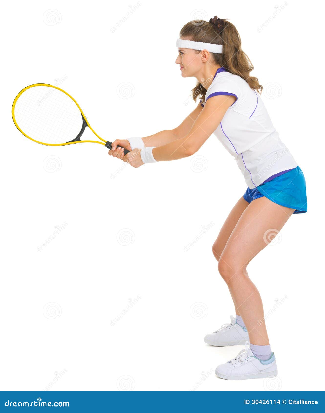 Confident Female Tennis Player in Stance Stock Photo Image of playing, confidence 30426114